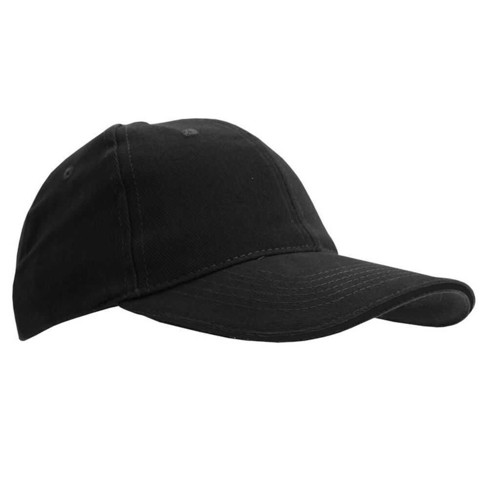 SOLS Unisex Buffalo 6 Panel Baseball Cap / Black